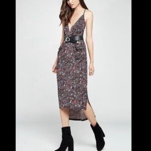 BCBGeneration floral racer back stretchy dress with pockets!